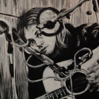 Ζωγραφική με τίτλο "Kurt Cobain could h…" από Becky Arner, Αυθεντικά έργα τέχνης, Ακρυλικό