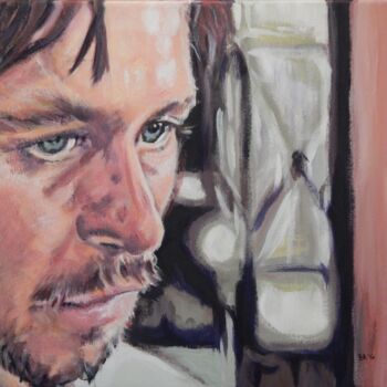 Painting titled "Gary Oldman" by Becky Arner, Original Artwork, Acrylic