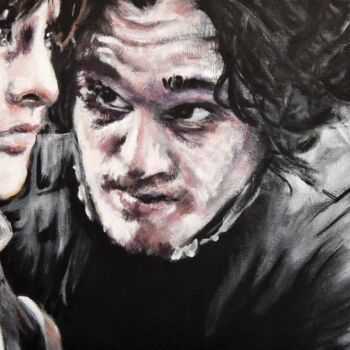 Картина под названием "Bran Stark and Jon…" - Becky Arner, Подлинное произведение искусства, Акрил