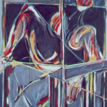 Schilderij getiteld "Odadaki  çıplak  /…" door Bedri Karayağmurlar, Origineel Kunstwerk