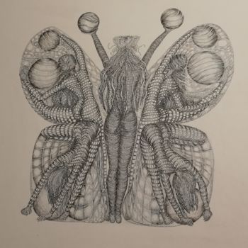 「La Danse des Papill…」というタイトルの描画 Begaによって, オリジナルのアートワーク, インク