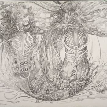 Drawing titled "Hydra ©" by Bega, Original Artwork, Ink