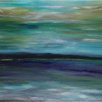 Painting titled "L'Horizon ©" by Bega, Original Artwork, Oil