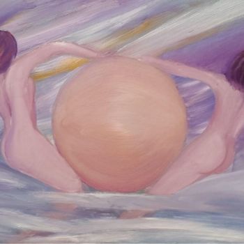 Peinture intitulée "Saturne ©" par Bega, Œuvre d'art originale, Huile
