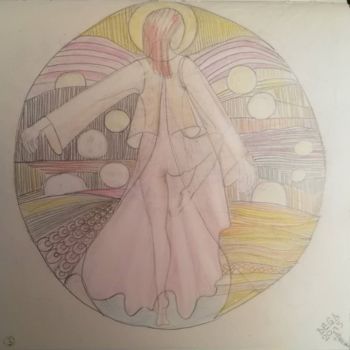 Drawing titled "La destinée  ©" by Bega, Original Artwork, Watercolor