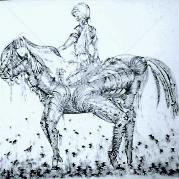 Drawing titled "Trésor ©" by Bega, Original Artwork, Ink