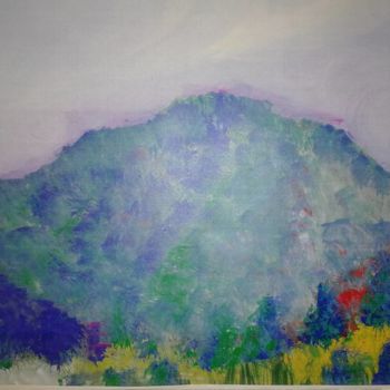 Painting titled "LA COLLINE SAUVAGE ©" by Bega, Original Artwork, Gouache