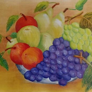Peinture intitulée "FRUITS d'automne ©" par Bega, Œuvre d'art originale, Gouache