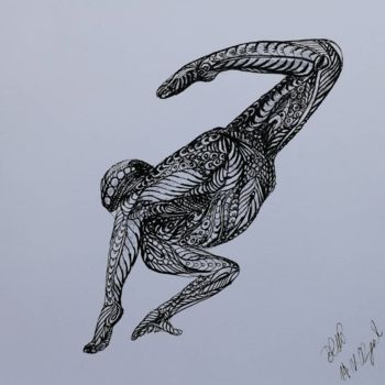 Disegno intitolato "Scorpion ©" da Bega, Opera d'arte originale, Inchiostro