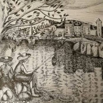 "La pêche est bonne ©" başlıklı Resim Bega tarafından, Orijinal sanat, Mürekkep