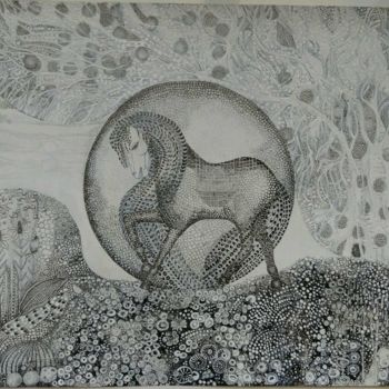 Dibujo titulada "Artemis ©" por Bega, Obra de arte original, Tinta