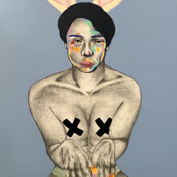 Malarstwo zatytułowany „Rabbit” autorstwa Begüm Mert, Oryginalna praca, Akryl
