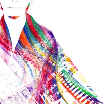 Arte digitale intitolato "コンクリート工場と佇む人" da Bai Xi Jian Zi Mayuko Utanishi, Opera d'arte originale, Pittura digitale