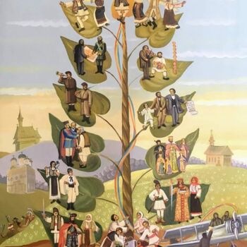 Pintura titulada "Centenial tree" por Bejinari Florin, Obra de arte original, Oleo