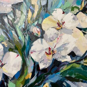 "White Orchids" başlıklı Tablo Olga Beketova tarafından, Orijinal sanat, Petrol