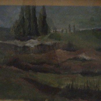 Painting titled "paysage." by Mohammed Bekhti, Original Artwork