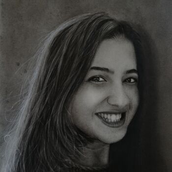 Dessin intitulée "Portrait of A Young…" par Bekir İSlam, Œuvre d'art originale, Graphite