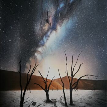 "Milky-way in Namib…" başlıklı Tablo Bekir İSlam tarafından, Orijinal sanat, Pigmentler Ahşap Sedye çerçevesi üzerine monte…