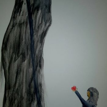 Dessin intitulée "The kid and The Gen…" par Jihane Bekkaoui, Œuvre d'art originale