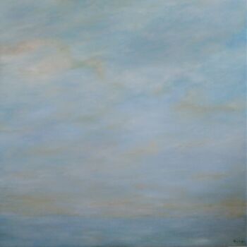 Peinture intitulée "Lever de brume sur…" par Belas, Œuvre d'art originale, Huile