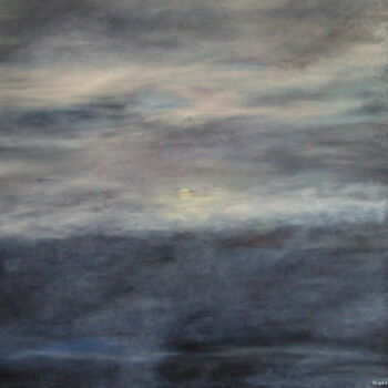 Картина под названием "Lever de lune" - Belas, Подлинное произведение искусства, Масло