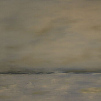 Painting titled "La mer en hiver" by Belas, Original Artwork, Oil
