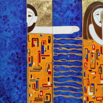 Картина под названием "Threads of fate" - Yulia Belasla, Подлинное произведение искусства, Акрил