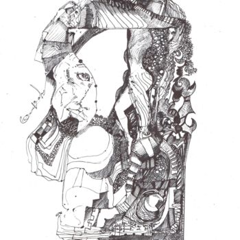 Rysunek zatytułowany „Внутри разума (Insi…” autorstwa Georgy Pokrovsky, Oryginalna praca, Długopis