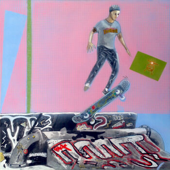 Malerei mit dem Titel "Stalker" von Belfeygor, Original-Kunstwerk, Airbrush