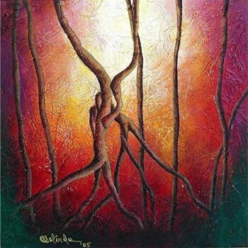 Malerei mit dem Titel "Swamo's Roots" von Belinda Flores-Shinshillas, Original-Kunstwerk