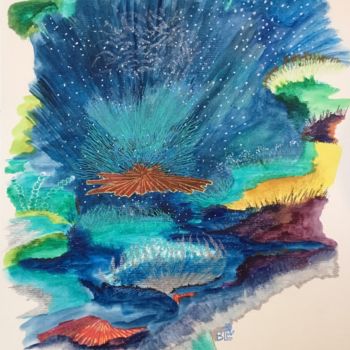 Painting titled "OCEAN DE COULEURS" by Beline Loeb, Original Artwork, Acrylic