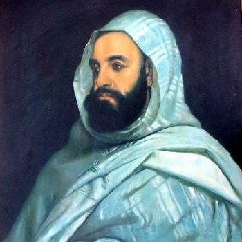 Peinture intitulée "el emir ABDELKADER" par Abdelkader Belkhorissat, Œuvre d'art originale