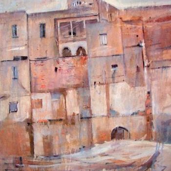 Painting titled "les muralles de sid…" by Abdelkader Belkhorissat, Original Artwork