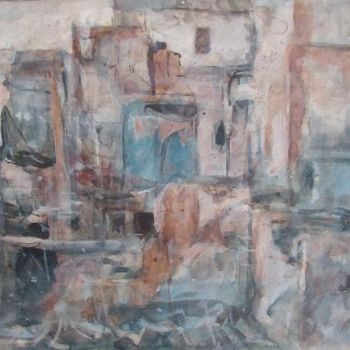 Malerei mit dem Titel "ruine" von Abdelkader Belkhorissat, Original-Kunstwerk