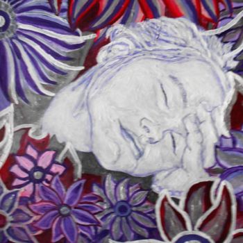 Pintura titulada "La petite fleur" por Andrea Schimböck-Marock, Obra de arte original, Acrílico