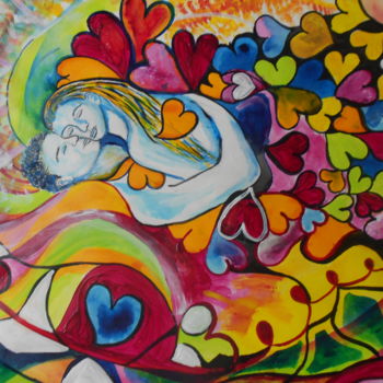Peinture intitulée "Voilà mon coeur!" par Andrea Schimböck-Marock, Œuvre d'art originale