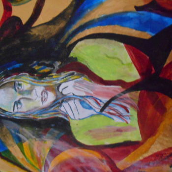 Malerei mit dem Titel "L'invidiosa" von Andrea Schimböck-Marock, Original-Kunstwerk, Acryl