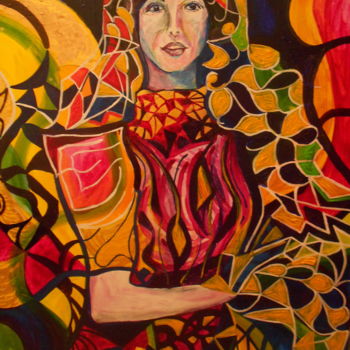 Malerei mit dem Titel "Die Prächtige" von Andrea Schimböck-Marock, Original-Kunstwerk, Acryl