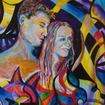 Malerei mit dem Titel "Così innamorati!" von Andrea Schimböck-Marock, Original-Kunstwerk, Acryl