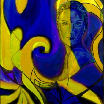 Pintura titulada "The Ambicolor-Woman" por Andrea Schimböck-Marock, Obra de arte original