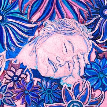 Malerei mit dem Titel "Dreaming" von Andrea Schimböck-Marock, Original-Kunstwerk