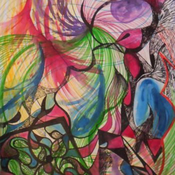 Картина под названием "Nel mondo dei color…" - Andrea Schimböck-Marock, Подлинное произведение искусства, Другой