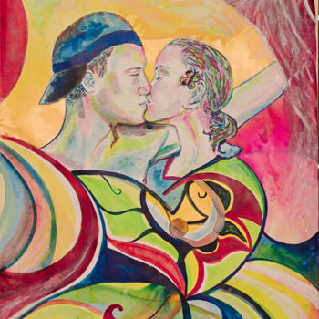 Malerei mit dem Titel "Ti voglio" von Andrea Schimböck-Marock, Original-Kunstwerk, Acryl