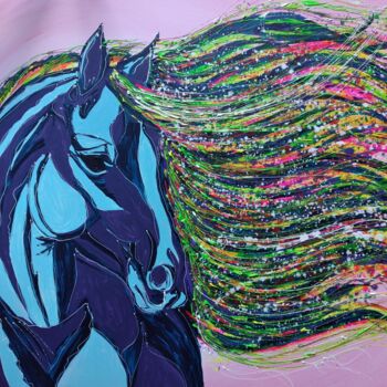 「Конь」というタイトルの絵画 Bella Metreveliによって, オリジナルのアートワーク, アクリル