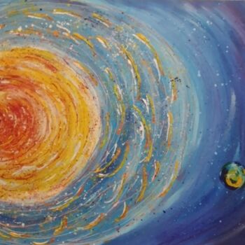 Peinture intitulée "Моё солнце" par Bella Metreveli, Œuvre d'art originale, Acrylique
