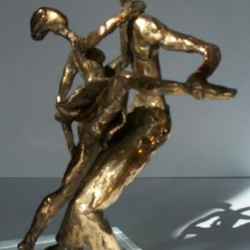 Sculpture intitulée "Tango or" par Chantal Bellamy, Œuvre d'art originale, Métaux
