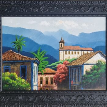 Malerei mit dem Titel "MINASBRAZIL" von Bellasartes Caldas Novas, Original-Kunstwerk, Acryl Auf Keilrahmen aus Holz montiert