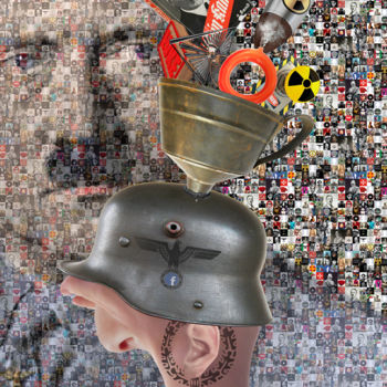 Arts numériques intitulée "The army of the hat…" par Angela Illuminati, Œuvre d'art originale, Photo montage