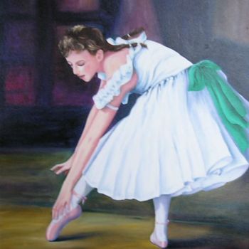 Painting titled "Ballerine" by Danielle Belle Josse, Original Artwork, Oil