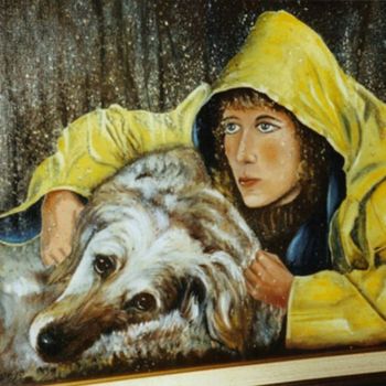 Pintura intitulada "Pluie" por Danielle Belle Josse, Obras de arte originais